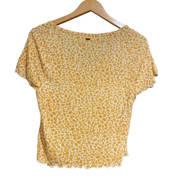 NEW O’Neill Yellow Floral Crop Button Up Size Small NWT - Picture 8 of 11